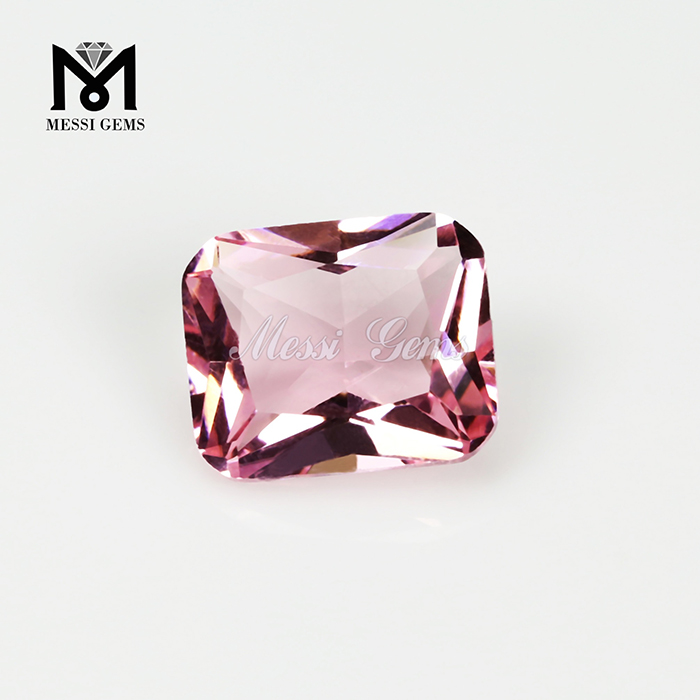 10x12mm rosa cor octógono facetada gemstone de vidro barato