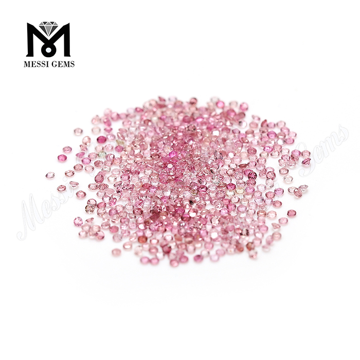 Runde 1,40 mm Naturlig Pink Tourmaline Loose Gemstone