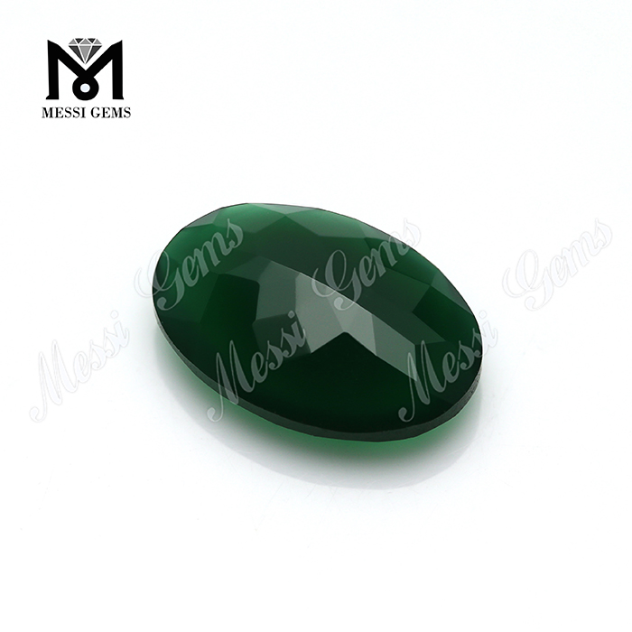 Top Calidad Oval 13x18mm Piedra de ágata verde al por mayor ágata natural