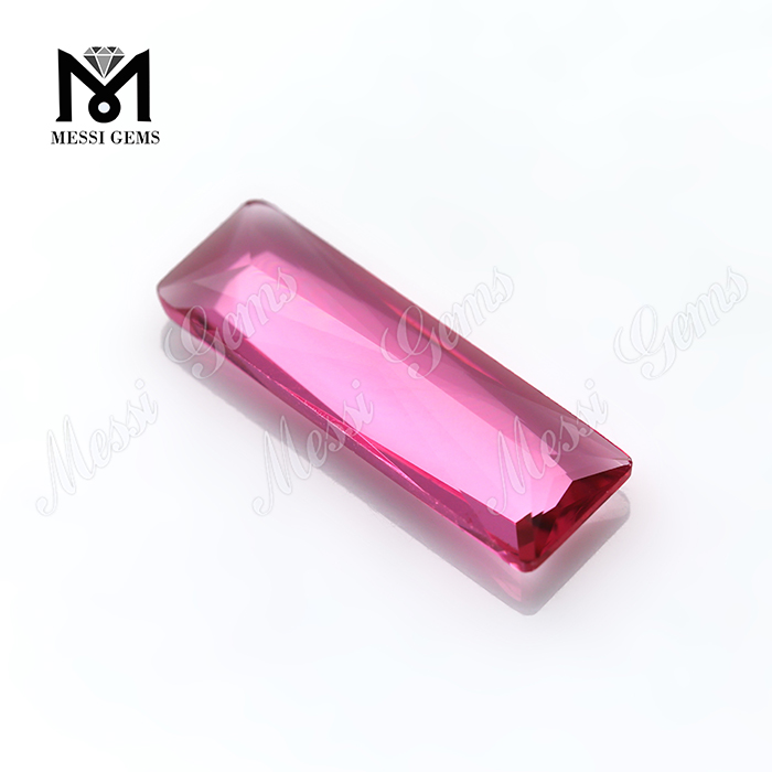 engros 8x24mm pink safir baguette glas sten