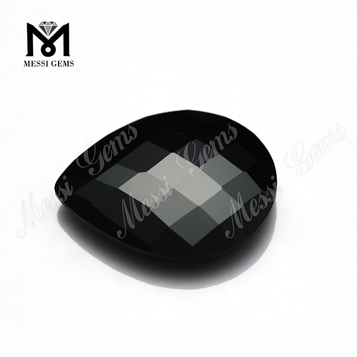 Грушевая проверка вырезать драгоценные камни натуральные черные нефритовые камни на продажу