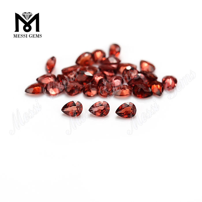 Wuzhou Factory Pear III * 4mm Garnet Naturalis Stone
