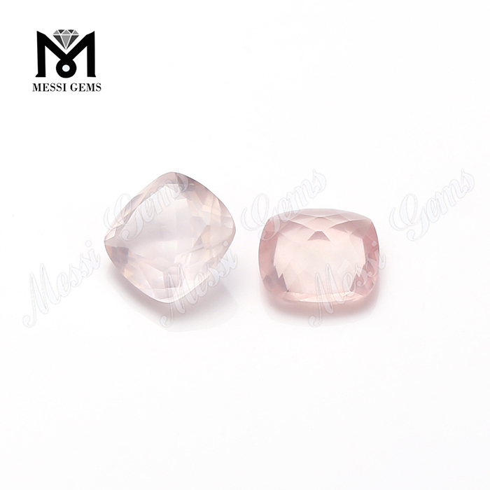 Хорошее качество граненая 8 мм подушка розовый кварц натуральный драгоценный камень
