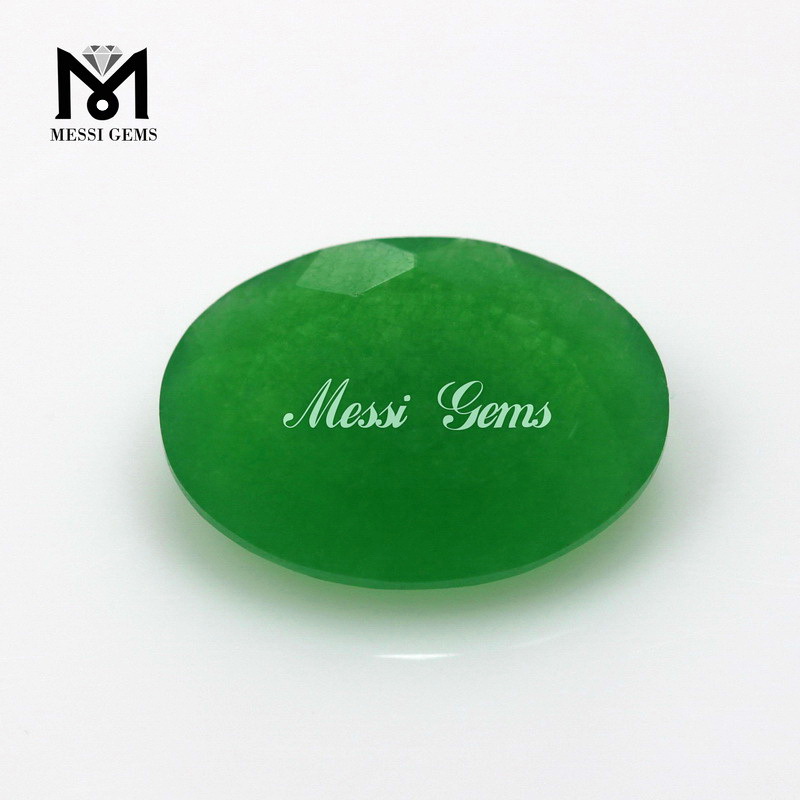 Precio al por mayor de cuarzo verde ovalado de cuarzo 10 * 14 mm piedras preciosas de jade sueltas