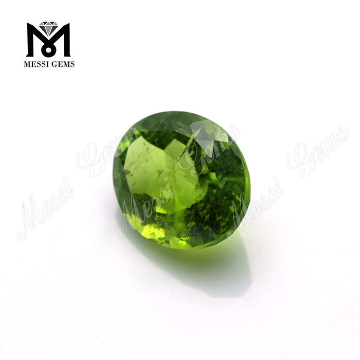 Овальный 6x8 мм драгоценный натуральный зеленый оливин камень