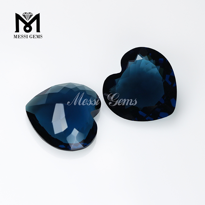 Factory Wholesale Price Glas Gemstone Heart Shape Glass Gems til smykker