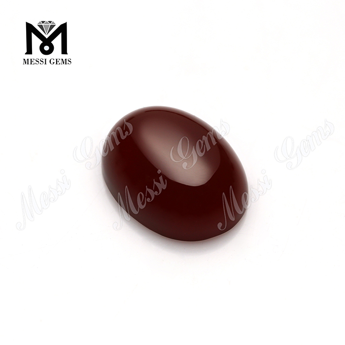 Wholesale Oval Cabochon Red Color Agate Beads Stone