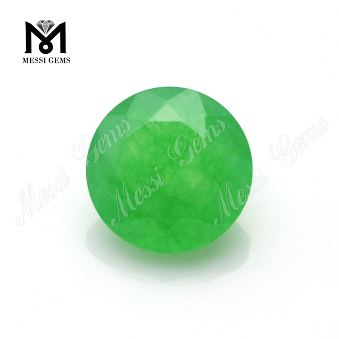 Runde form Emerald Green Agate Perler Gemstone Natural Gemstone