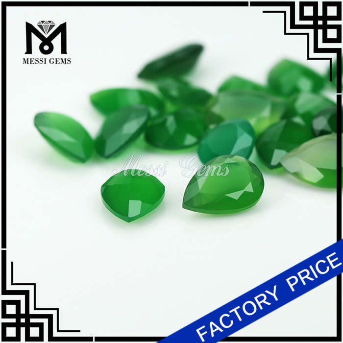 공장 절단 원하는 천연 에메랄드 녹색 마노 돌