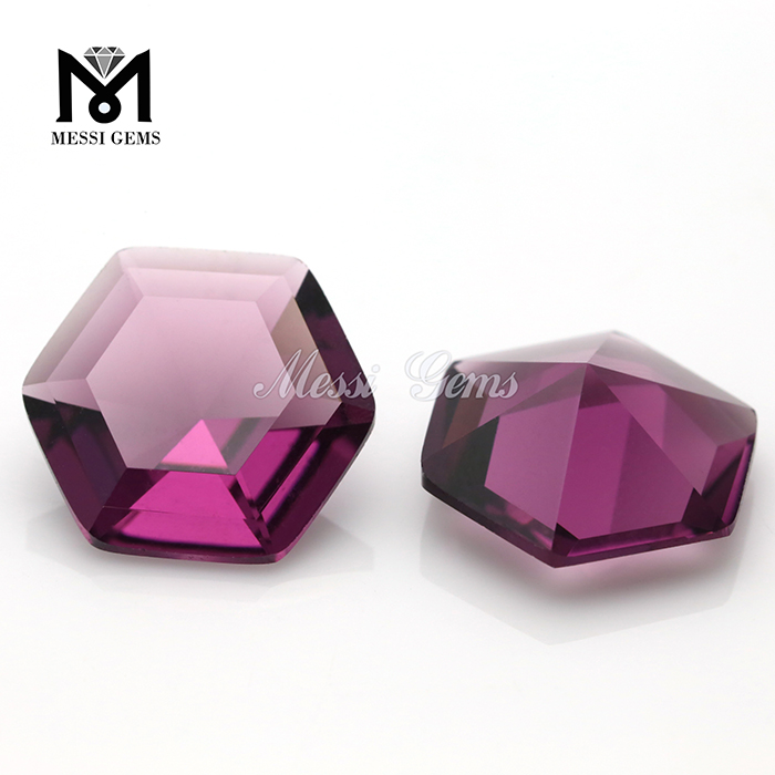 Produits de haute qualité Gems de verre de forme hexagonale