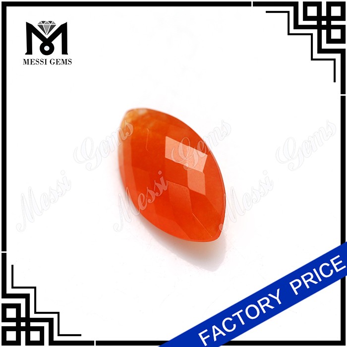 中国の新しいスタイルの赤いMarquiseJade Gemstone卸売ナチュラルジェイド