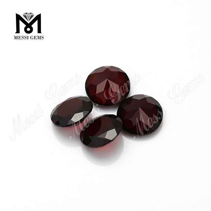 Tamaños pequeños Natural rojo granate redondo corte piedras preciosas sueltas