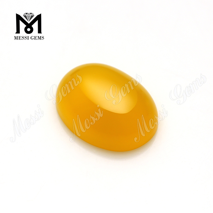 Perles d'agate jaune cabochon ovale de vente directe
