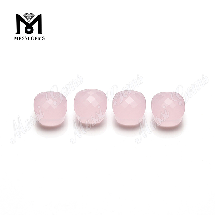 Preço de fábrica forma de cogumelo rosa pedra de vidro cor rosa