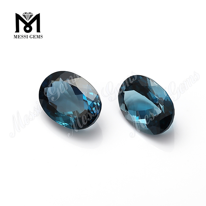 Oval form 8x10mm Natural London Blue Topaz Stones