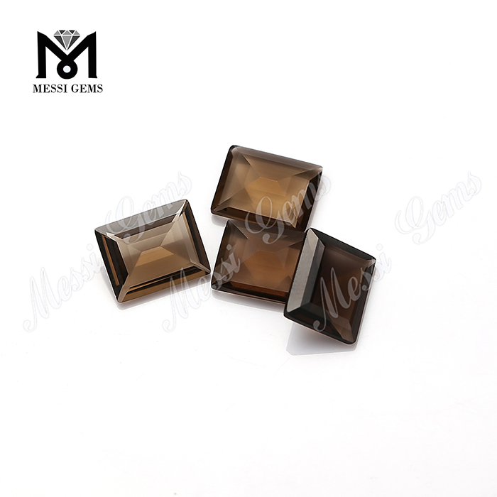 Chinese 10x12mm Baguette Conscidisti Naturalis Smoky Vicus solutam gemstone
