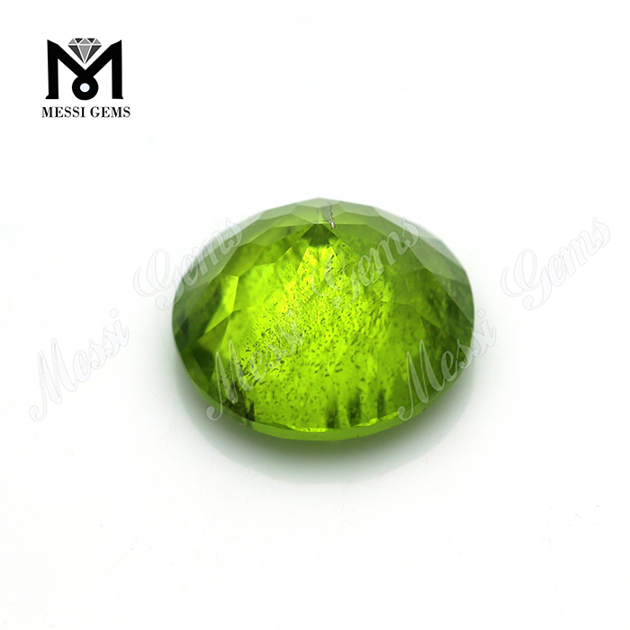 Pedra verde azeitona redonda natural pedra olivina