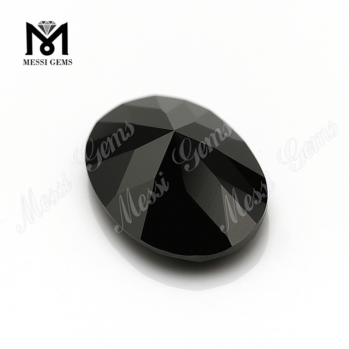 Vendita calda Semi Gemstone Forma ovale 8x10mm Nero Agata Stone
