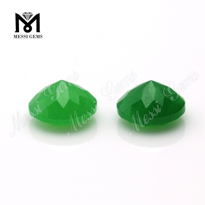 8.0mm Natural Cut Tour Green Jade Jade Gems pour le cadre de bijoux
