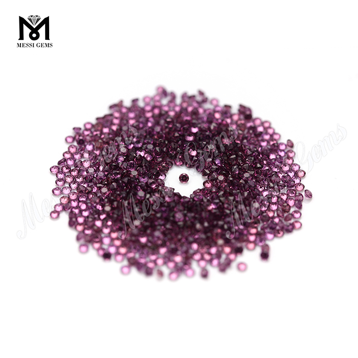 Piedra de granate púrpura natural de tamaño pequeño 1.75mm Piedra de granate natural