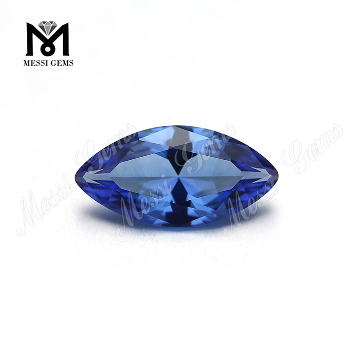 Forme de marquise lâche # A472 pierre précieuse nanose bleue