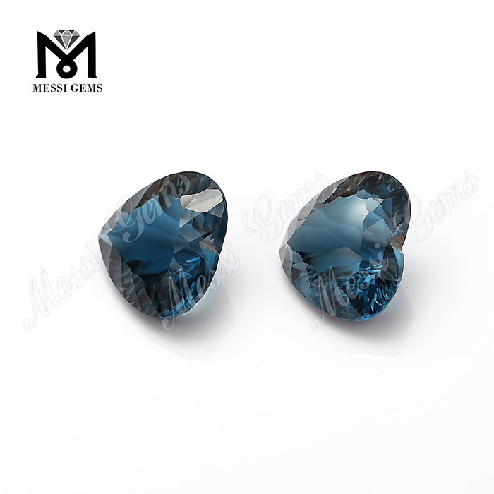 Corte del corazón 6x6mm piedras sueltas naturales Londres Blue Topaz Gems Price