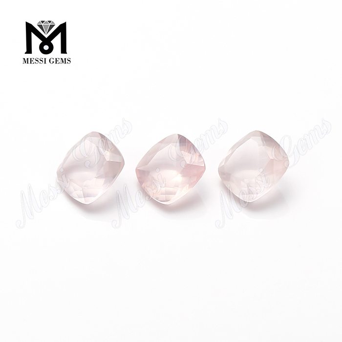 Alta calidad suelta natural rosa cuarzo cristal piedras preciosas sueltas