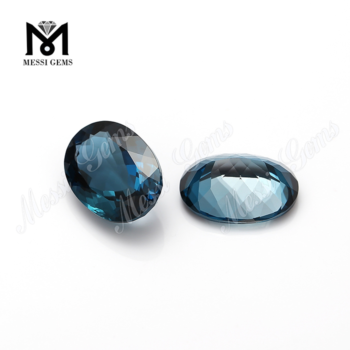 Forma oval 8x10mm Natural Londres Azul Topaz Pedras