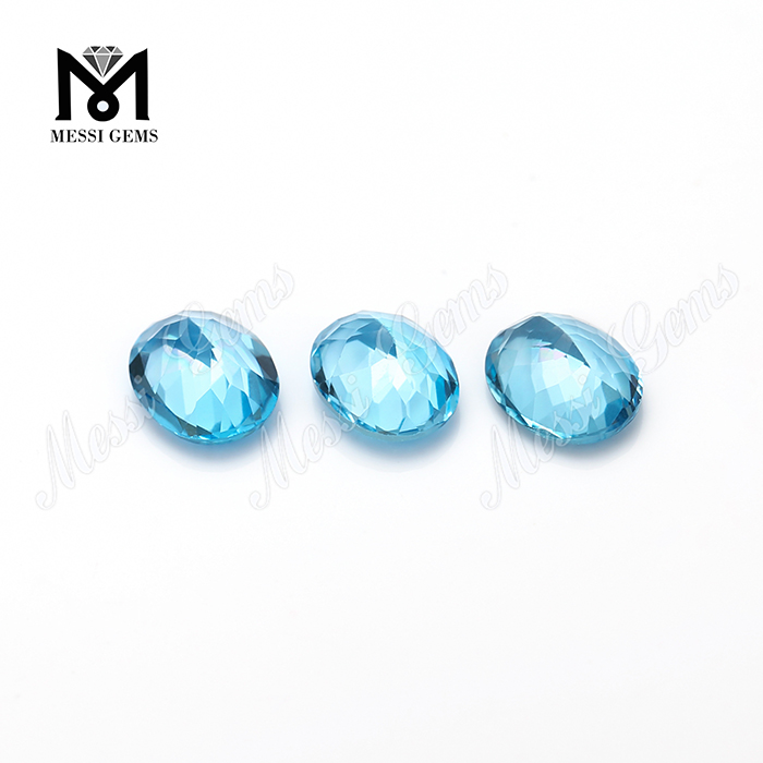 Piedras sueltas de corte oval natural azul Topaz Price por quilates