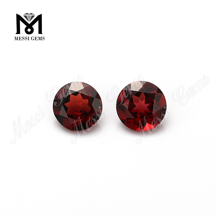 Gemmes de pierres rouges mozambiques naturelles rondes pour le pendentif