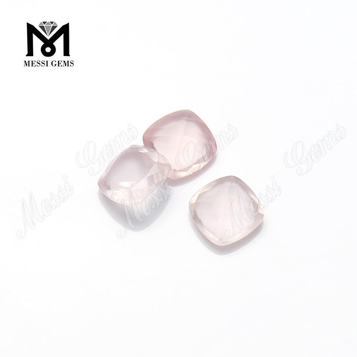 Almofada Corte 8x8mm Loose Natural Rose Quartz Gemstone