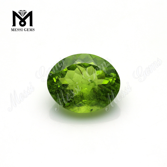 타원형 6x8mm 귀중한 천연 녹색 olivine 돌