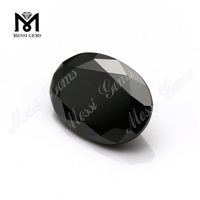 Горячие продажи полудигородье овальная форма 8x10 мм черный агат камень