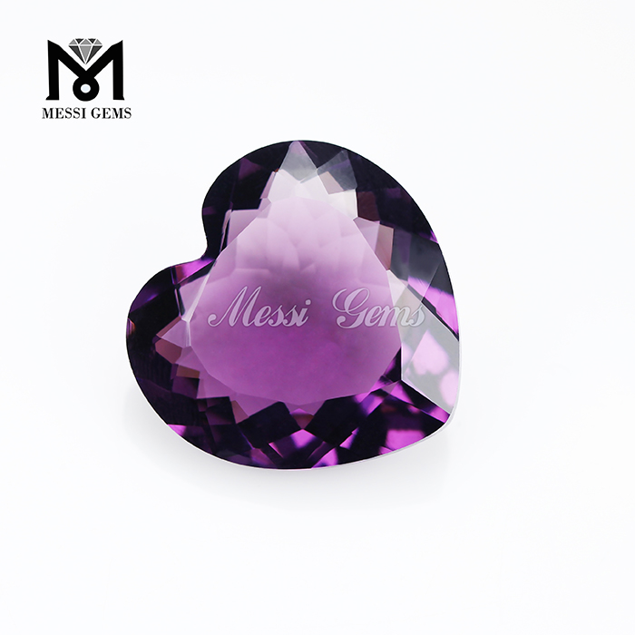 Topkvalitet Facetteret Hjerte 20 x 20mm Pink Amethyst Glass Stone