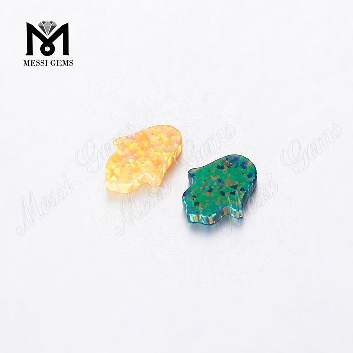 OP69 11x13mm Synthetic Hamsa Opal Perle prezzo per la creazione di gioielli