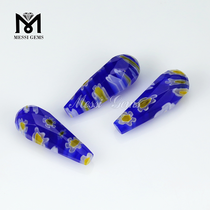 Billige Murano Glass Gemstone Briolette Perler