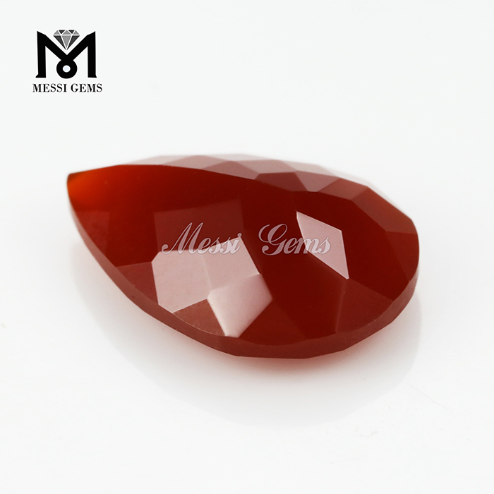 Vendita calda Pera sfaccettata taglio 10 x 14mm agata rossa di pietra sciolta
