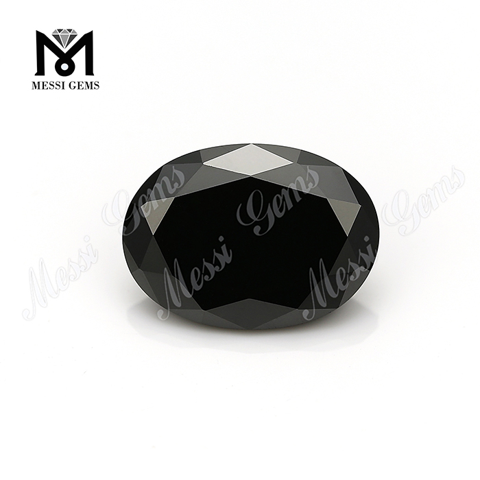 Chaud Sell Semi Gemstone Shape ovale 8x10mm Pierre d'agate noire