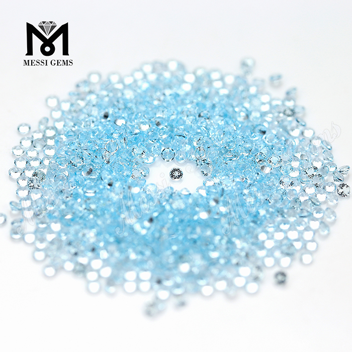 Заводская цена натуральный свободный топаз камень 2.0mm Sky Blue Topaz Gems
