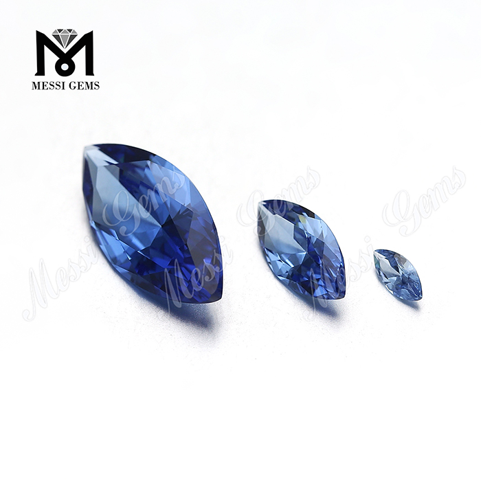 Wholesale pedras nanositais azuis soltas sintéticas