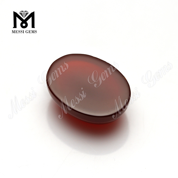 Wholesale Oval Cabochon Red Color Agate Beads Stone