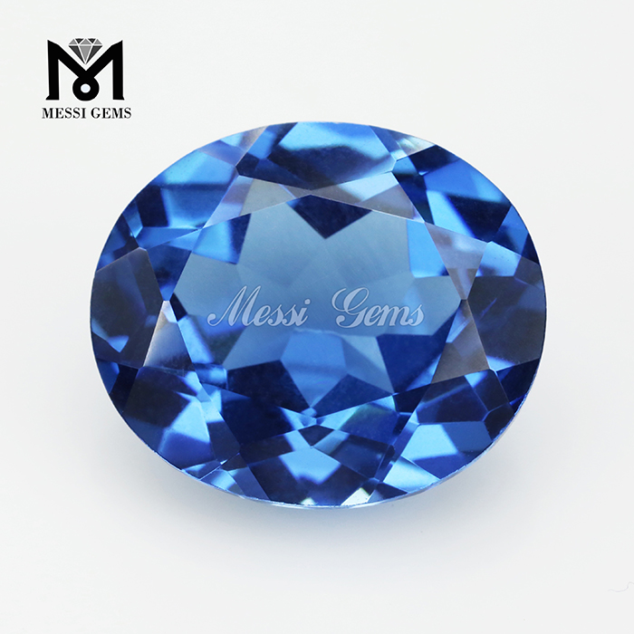 Лаборатория создана овальный снимок Sapphire голубой наноситальный драгоценный камень