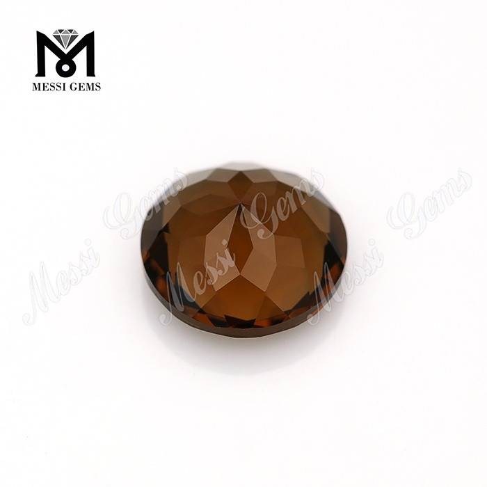 Gran tamaño 12 mm Cognac Cuarzo Cuarzo de vidrio ronda piedras redondas