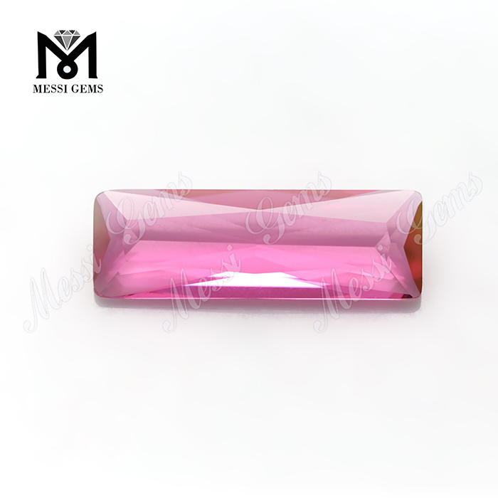 all'ingrosso 8x24mm rosa zaffiro baguette in vetro