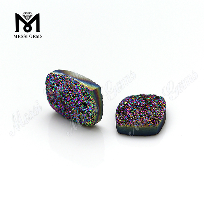 Arco-íris Sparkle Sparkle Natural Drusy Druzy Agate Gemstone