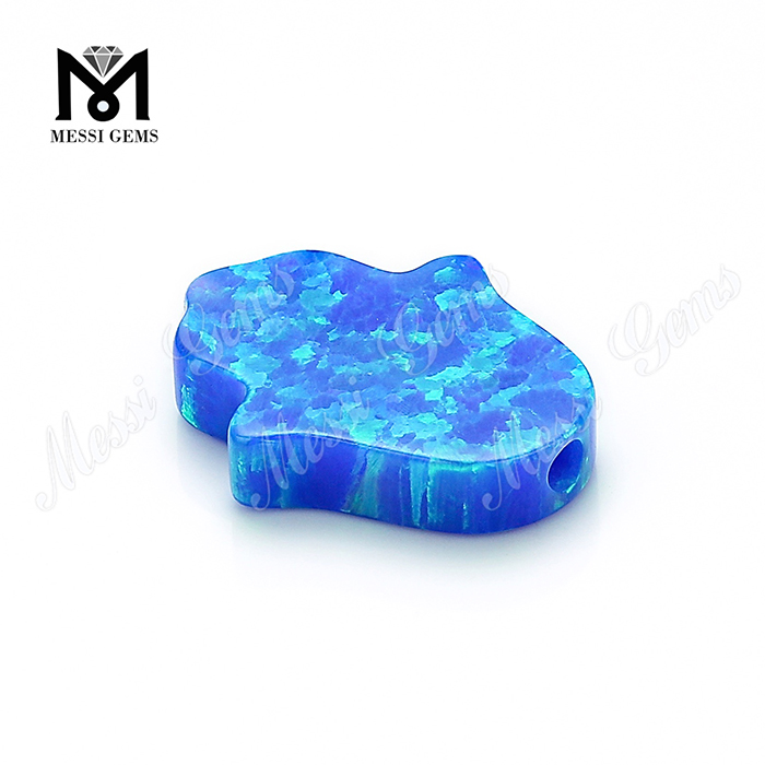 Blau 11 x 13 x 2,5 mm labor erstellt synthetischer opal hamsa stein