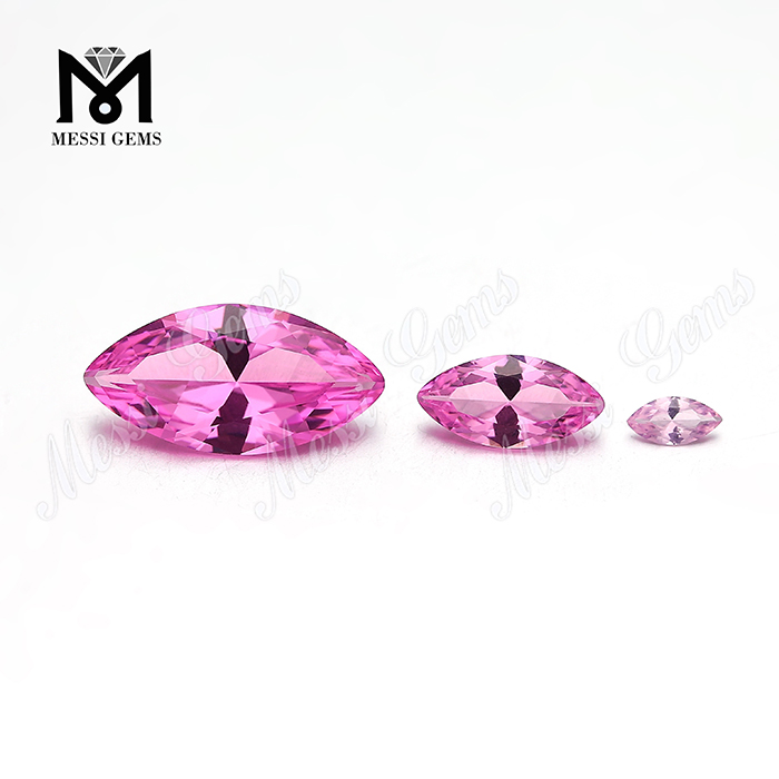 Wholesale marquise coupée # A1255 Changement de couleur cristal nanospitalique rose