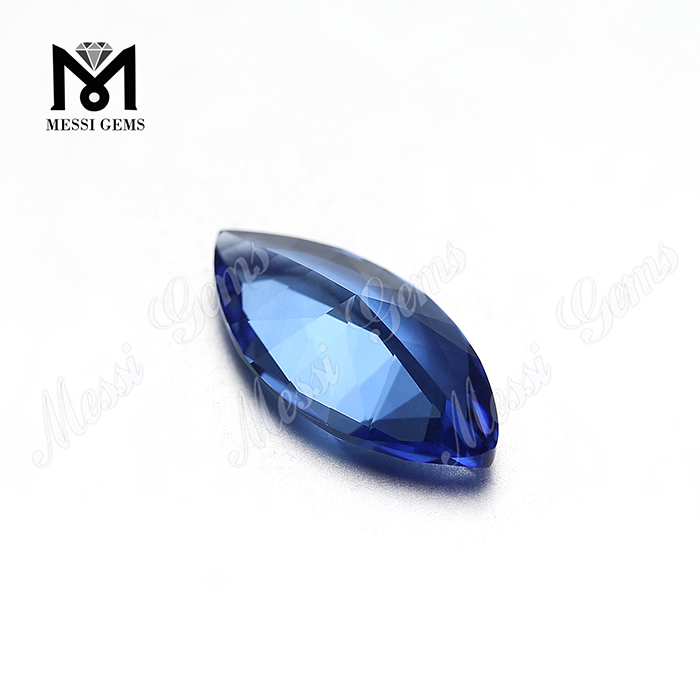 Forme de marquise lâche # A472 pierre précieuse nanose bleue