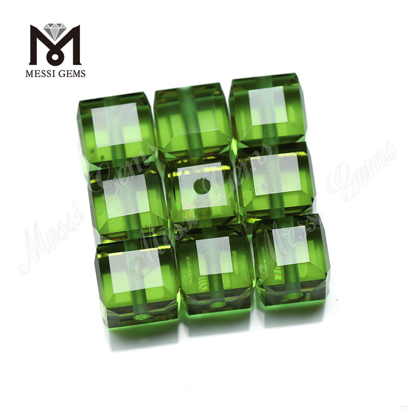 Fabrikspris dekorative kube klar farve skift glas perler