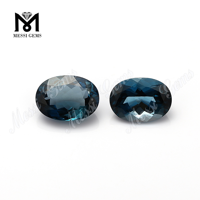 Oval form 8x10mm Natural London Blue Topaz Stones